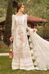 3PC Unstitched Sequence Embroidered Lawn Suit With Embroidered Organza Dupatta ZT-003