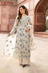 3PC Unstitched Embroidered Lawn Suit With Embroidered Chiffon Dupatta ZT-014