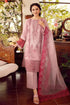 3PC Unstitched Embroidered Lawn Suit With Embroidered Organza Dupatta ZT-028