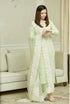 3PC Unstitched Embroidered Lawn Suit With Embroidered Organza Dupatta ZT-022